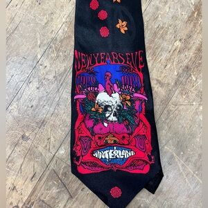 The Fillmore Poster Ties Bill Graham No. 152 Skull & Roses Grateful Dead Necktie